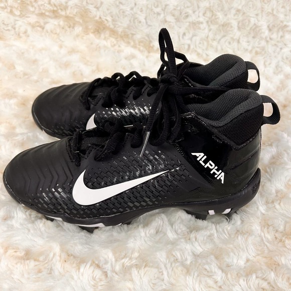 Nike Other - Nike Cleats 1Y Wide.  Great pre worn condition. Black and white